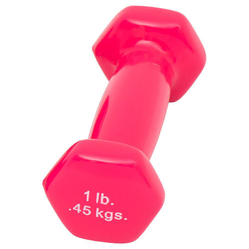 Dumbell Weight Color Vinyl Coated 1 Lb - Ergonomic Design