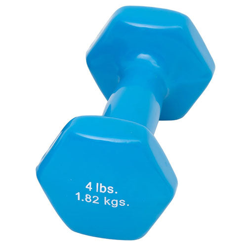 Dumbell Weight Color Vinyl Coated 4 Lb for Easy Grip