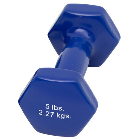 Dumbell Weight Color Vinyl Coated 5 Lb for Easy Grip