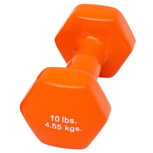 Dumbell Weight Color Vinyl Coated 10 Lb for Home Gym