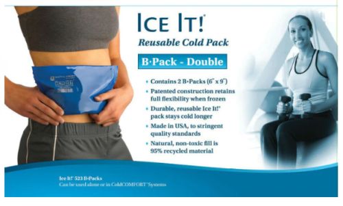 Ice It Reusable Cold Pack B Pack Double 6 x 9 x 1.5