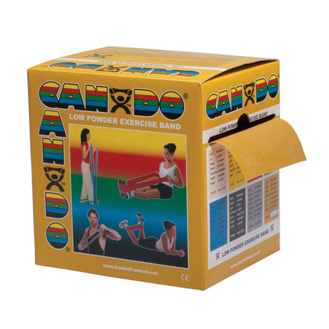 Cando Exercise Band Gold XXX-Heavy 2-25 Yard Disp Box