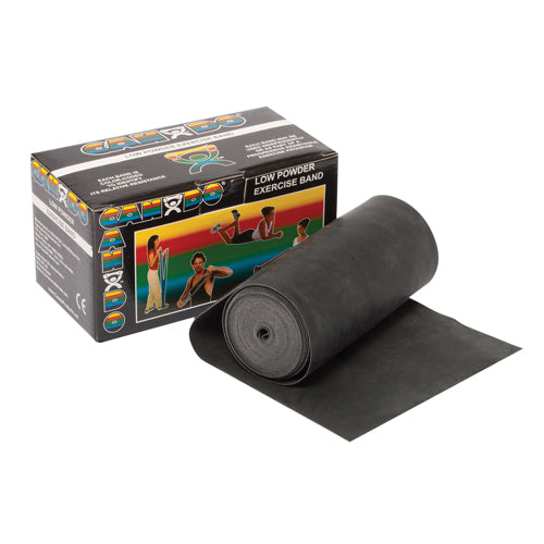 Cando Exercise Band Black X-Heavy 6-Yard Roll for Training