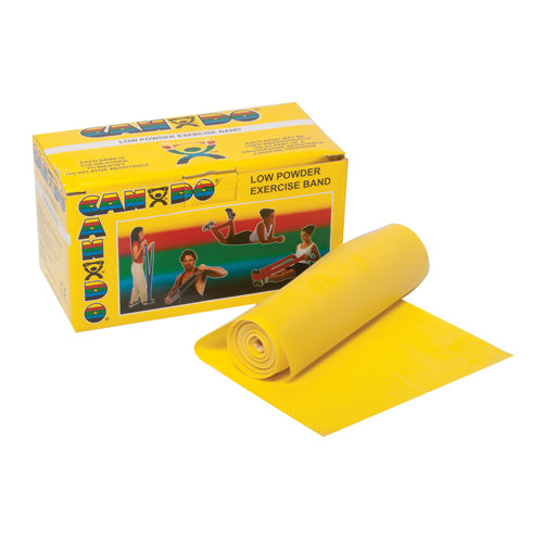 Cando Exercise Band Yellow X- Light 6-Yard Roll for Rehab