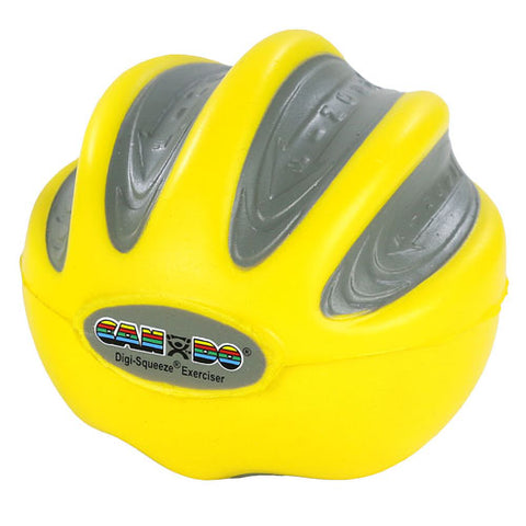 CanDo Digi-Squeeze Hand Exer Yellow Med Size X-Lt Strength Ball