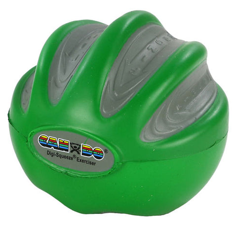 Hand Exerciser Medium Moderate Green CanDo Digi-Squeeze Ball