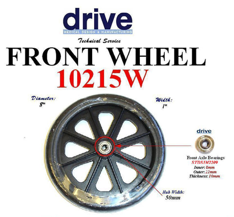 Wheel for 11053 Rollators and 10968 Wheelchairs Replacement