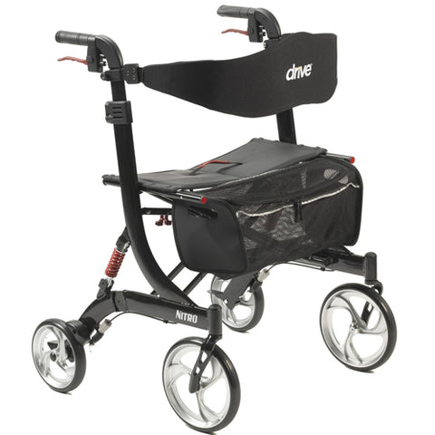 Nitro Rollator HD Black Bariatric Rollator for Comfort