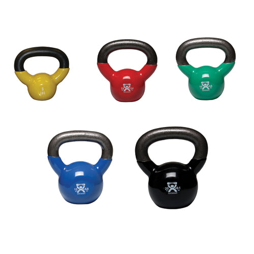 Kettlebell Vinyl Coated Weight Set 5 7.5 10 15 20lb