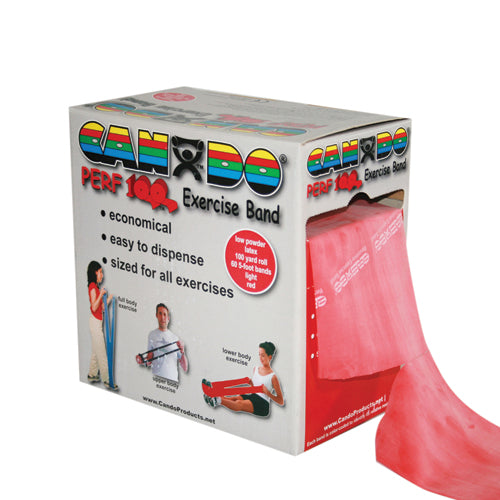 Cando Exercise Band Red Light 100-Yard Dispenser Box