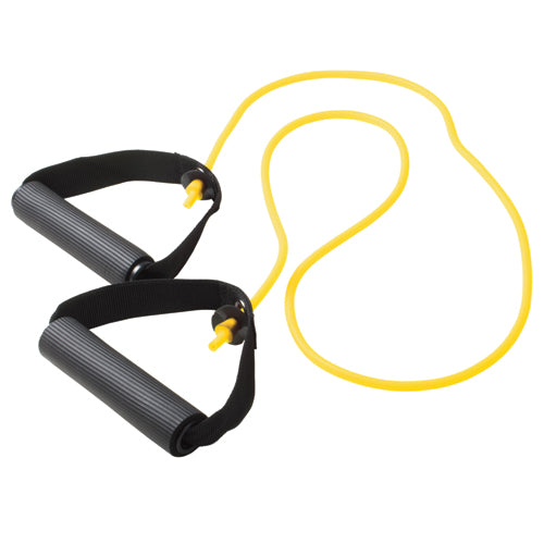 Can-Do Tubing w/Handles 48 Yellow for Strength Training