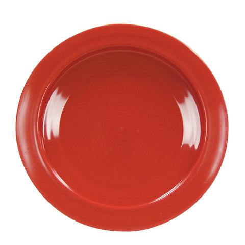 Plate Inner-Lip Red for Easy Eating and Reduced Spillage