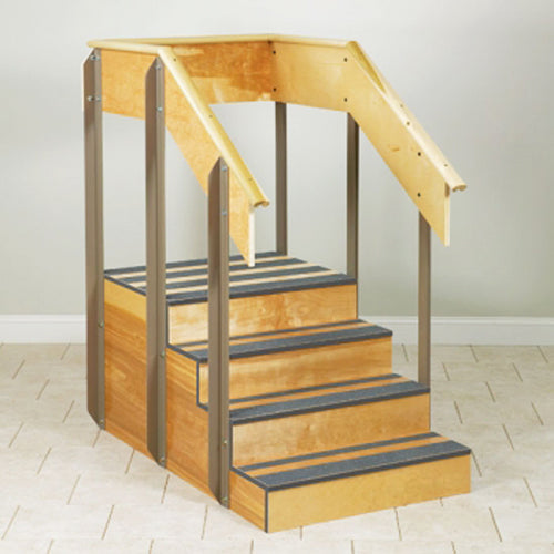 One-Sided Staircase 36 for Small Spaces with Safety Treads