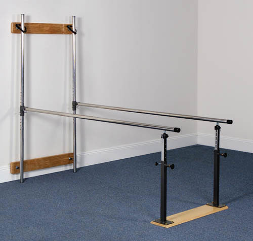 Wall Mounted Folding Parallel Bars w/7' Handrails Adjustable