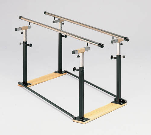 Folding Parallel Bars 10' w/Wood Base for Gym Training