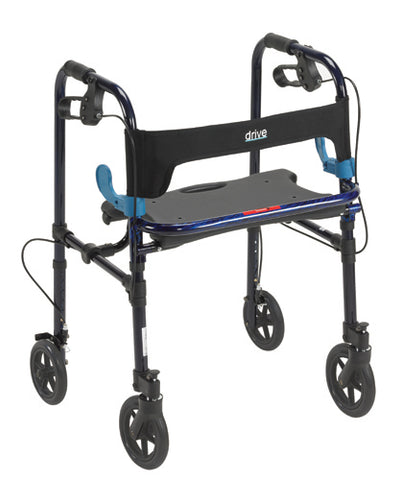 Clever-Lite Folding Rollator Adult w/8 Casters for Comfort