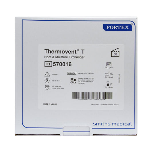 "Heat And Moisture Exchanger - Trach Thermovent 25 mg H2O/L 2.6 cm H2O At L/Min Exchanger, Heat/Moisture (50/CS)