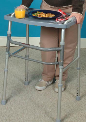 Universal Walker Tray Gray for Easy Item Transport