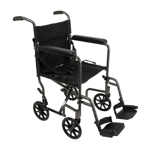 Wheelchair Transport Steel 19 Seat Width Lightweight Chair