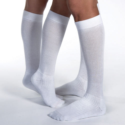 Jobst Activewear 30-40 Knee-Hi Socks White XL for Comfort