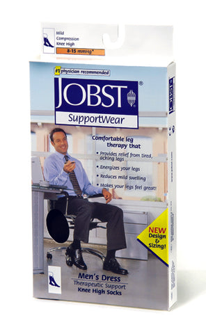 Jobst For Men 8-15 X-Large Over-The-Calf Dress Sock Black