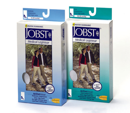 Jobst Active 15-20 Knee-Hi Socks Black Medium Comfort Fit