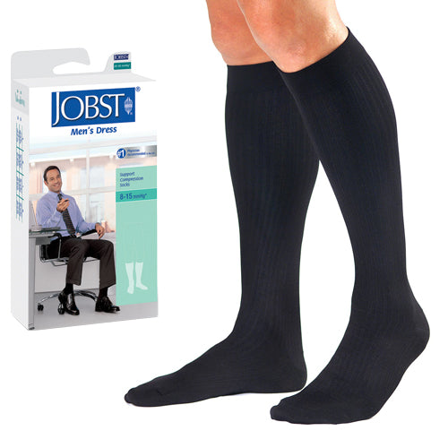 Jobst Men's Dress Socks 8-15 Navy Small for Comfort Relief