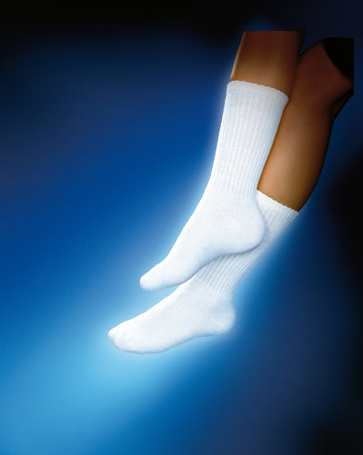 Sensifoot 8 -15 Crew Diabetic Socks Medium White Pack