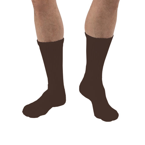 Sensifoot 8-15 Crew Diabetic Socks Medium Brown Comfort