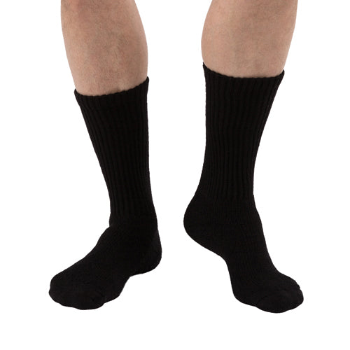 Sensifoot Crew Socks Black Small for Comfort and Protection