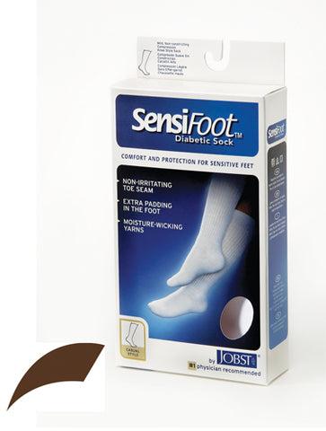 Sensifoot Diabetic Socks Over the Calf Brown Medium