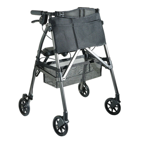 EZ Fold-N-Go Rollator - Black Walnut Each for Easy Mobility