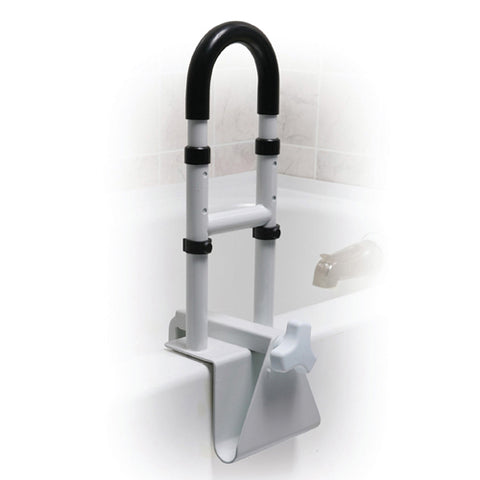 Tub Rail Adjustable Clamp-On for Safe Bathing Support