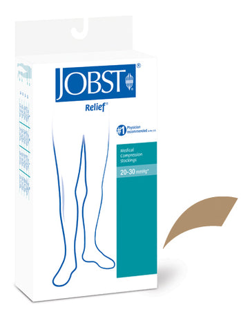 Jobst Relief 20-30 Thigh-Hi OT Small Beige Compression Hosiery