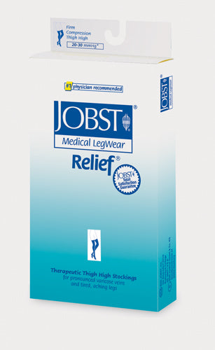 Jobst Relief 20-30 Thigh-Hi Closed-Toe Beige Medium Pair