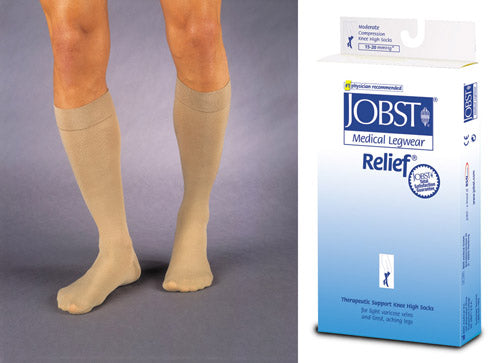 Jobst Relief K/H CT 15-20 mmHg Beige Large Compression Stockings