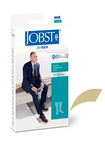 Jobst For Men 20-30 Knee-Hi Khaki Small Compression Socks