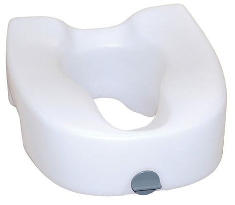 Raised Toilet Seat w/Lock w/o Arms for Easy Access