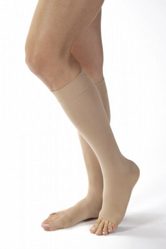 Jobst Opaque 30-40 K/H Open Toe Beige Small Compression Stockings