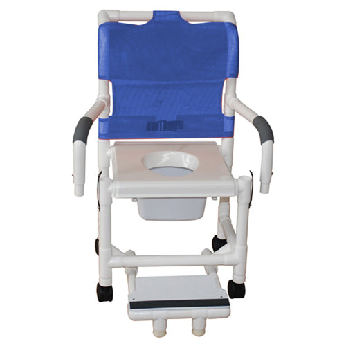 Shower Chair w/Vacuum Seat & Sliding Footrest for Safety