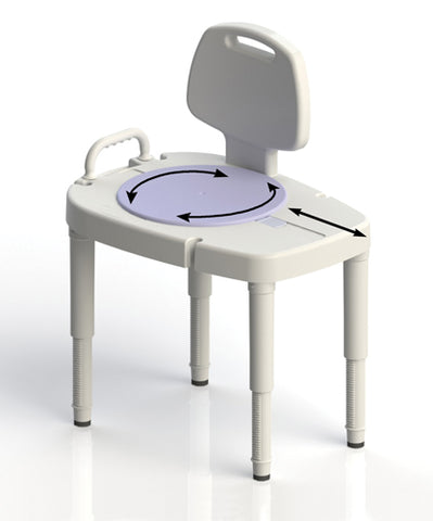 Transfer Bench 30 W x 20.5 D Sliding-Rotating for Easy Use