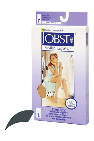 Jobst Ultrasheer 30-40mmHg Knee Hi Medium Pr Antracite