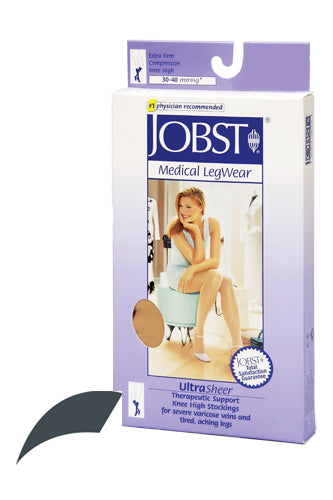 Jobst Ultrasheer 30-40mmHg Knee Hi Large Pr Antracite