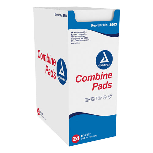 ABD Combine Pad Sterile 8 x 10 24/Bx for Wound Care