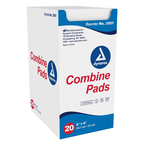 ABD Combine Pad Sterile 5 x 9 1 Tray 20 Per Tray