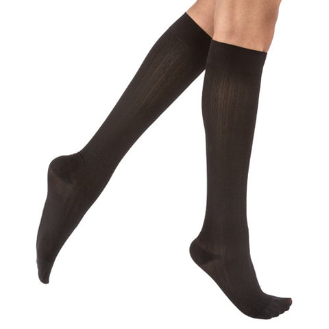 Jobst soSoft Socks KneeHigh 8-15 mmHg Black Large Pair