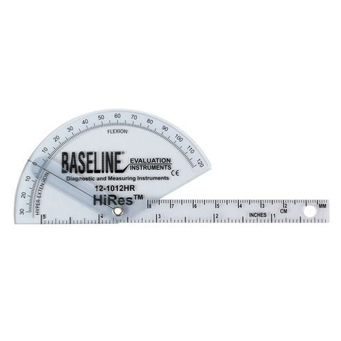 Baseline HiRes Goniometer Flex Hyper Ext Plastic 5-1/2