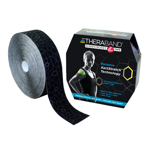 TheraBand Kinesiology TapeBulk 2 x103.3 Feet Black White