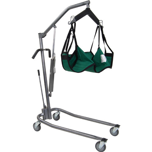 Patient Lift Manual Silvr Vein w 6 Pt Cradle Chains Drive