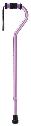 Standard Offset Walking Cane Adjustable Aluminum Purple Design